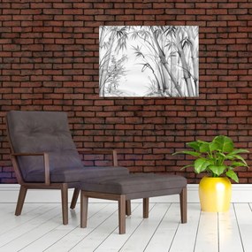 Obraz na szkle - Las bambusowy (70x50 cm)