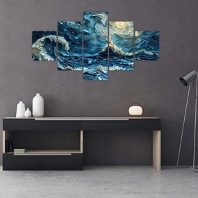 Obraz - Malowanie nieba i morza (125x70 cm)