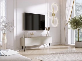 Szafka RTV: Kaszmir, czarne nogi, 140 x 52 x 32 cm