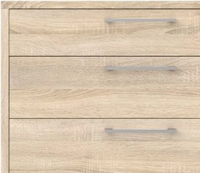 Niski regał biurowy Prima dąb sonoma