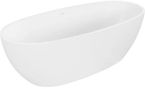 Mexen Torino wanna wolnostojąca z konglomeratu 175 x 78 cm, biała mat - 57271757800