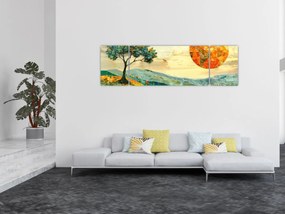 Obraz - Ilustracja krajobrazu (170x50 cm)
