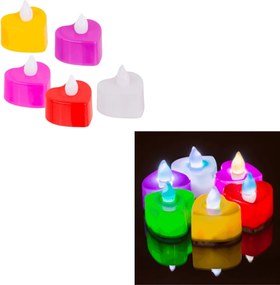 LED świeczki tealight w kształcie serca HEARTS, zestaw 6 szt.