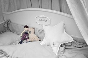 Bellamy Lniany zestaw kołderki i poduszki do łóżeczka z wypełnieniem STONE GRAY, rozm. S