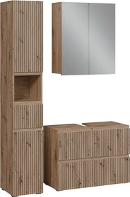 Zestaw mebli łazienkowych 3-częściowy rzemieślnik 80x35x58 takumi