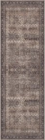 Dywan vintage INKA Oriental z Efektem Postarzenia Brązowy 80 cm x 250 cm