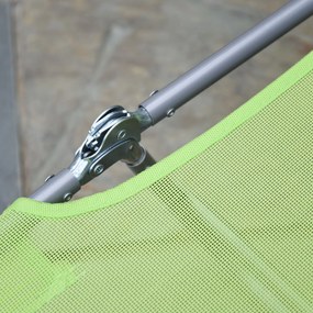 Outsunny Składany Leżak Ogrodowy Zielony Komfort i Styl 182x56x28cm | Aosom PL