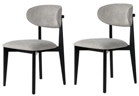 Zestaw krzeseł do jadalni Lionte Grey and Black, 2szt.