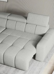 Narożnik ENZO S układ L z elektryczną regulacją siedziska Prawostronny z funkcją spania w ktaninie SORELLA 01 WERSAL