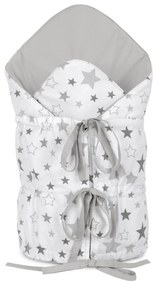 Owijka dziecięca Bellatex Stars szara, 75 x 75 cm