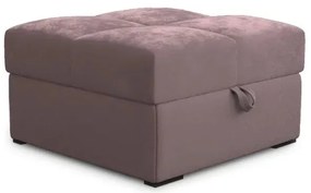 Różowy taboret ZENOVA z miejscem do przechowywania 65x65 cm