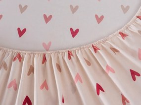PrzytulneMieszkanie.pl Prześcieradło z mikrofibry SOFHEARTS kremowe 90x200 cm