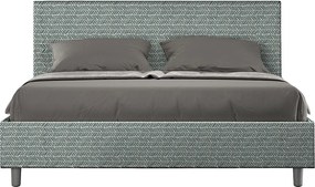 Łóżko bez stelaża tapicerowane 160x200 tkaniny Aragona 7 Błękitny Adele