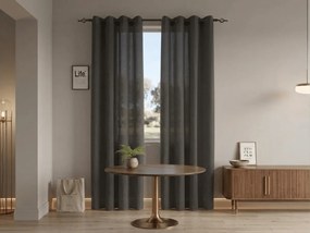 Zasłona TAVIO 140x250 cm, szarobrązowy Zawieszanie: Taśma z wiązaniami