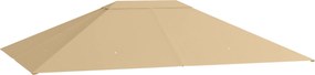 Outsunny Zamienny Dach do Pawilonu, Baldachim, Odporny na Warunki Pogodowe, 397 x 297 cm, Khaki