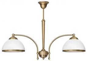 Żyrandol mosiężny dwukloszowy YR-S2