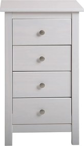 Biała wysoka komoda z litego drewna sosnowego 46x80 cm Berna – Marckeric