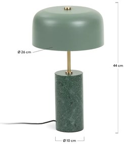 Zielona lampa stołowa Kave Home Biscane