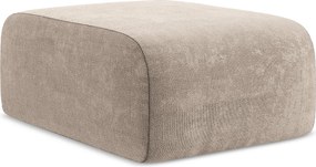 Pufa - z tkaniny szenilowej - ciemny beż - LANI