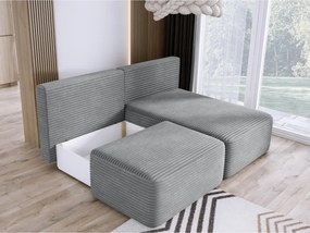 Narożnik TILIA wolnostojący układ L strona Prawa z funkcją spania w tkaninie Tilia 90