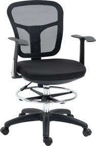 Vinsetto Krzesło do Rysowania Ergonomiczne Obrotowe Regulacja Wysokości Czarne | Aosom PL