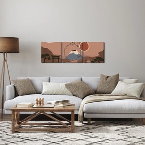 Obraz - Japonia N⁰1 (z zegarem) (90x30 cm)