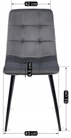 Zestaw Stół Okrągły Rozkładany HARRY 102-142 cm Dąb Artisan/Czarny i 4 Krzesła Tapicerowane PERU Szare Nowoczesne