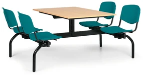Euroseat Zestaw kuchenny 1930 x 1200 - siedziska zielone, blat buk