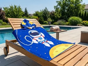 Dziecięce ponczo GALAXIO niebieskie Rozmiar: 60 x 120 cm