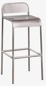 Wysoki Stołek Ze Stali Nierdzewnej Narnial ↑75 Cm & Stal Nierdzewna - Sklum