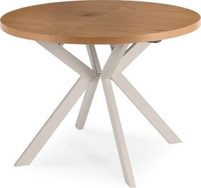 Stół Okrągły Rozkładany LUKAS 100-250 cm Dąb/Kaszmir Japandi