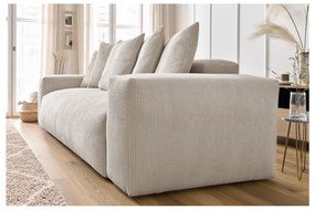 Kremowa sztruksowa sofa 280 cm Voltaire – Bobochic Paris