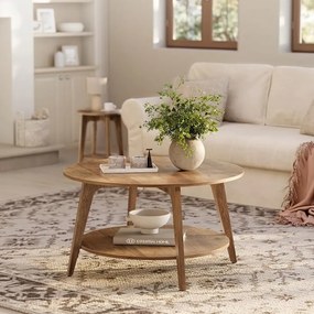 Stolik kawowy NORDIC, 80×45cm, brązowa Vasagle