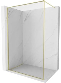 Mexen Kioto-XF ścianka prysznicowa Walk-in z ramką 70 x 202 cm, transparent 10 mm, złota szczotkowana - 800-070-104-55-00-X