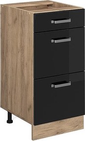 Szafka dolna do kuchni czarny wysoki połysk 40x46x81.6 r-line