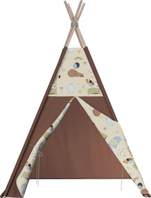 Tipi kolor beżowy tkanina wzorzysta
