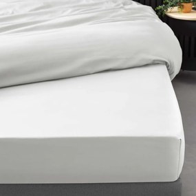Białe prześcieradło z perkalu bawełnianego z gumką 160x200 cm Percaline – douceur d'intérieur