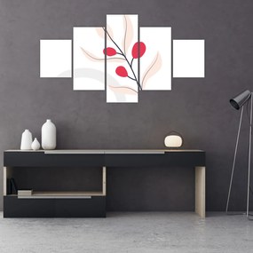 Obraz - Różowa abstrakcja kwiatowa N⁰3 (125x70 cm)