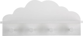 Półka z 4 wieszakami CLOUD, 48 x 22 x 12 cm