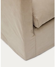 Beżowy pokrowiec na fotel 92 cm Nora – Kave Home