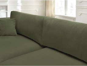 Zielona rozkładana sofa ze schowkiem 265 cm Ezechiel – Bobochic Paris