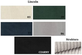Komfortowa sofa narożna BUENO II z funkcją spania, tapicerowana w niebieskim kolorze - Lincoln 77, prawy