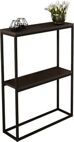Czarna konsola loft z metalowym stelażem E2-E84