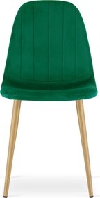 Zielone aksamitne krzesło metalowe Z8-S89
