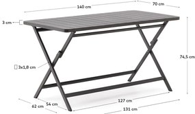 Metalowy stół ogrodowy 70x140 cm Torreta – Kave Home