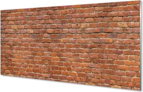 Szklany Panel Vintage Ściana z Cegieł