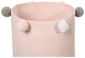 Jasnoróżowy tekstylny dziecięcy kosz na zabawki ø 30x30 cm Bubbly – Lorena Canals