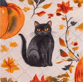 Narzuta na łóżko CATS AND PUMPKINS, kolorowy Rozmiar: 170 x 210 cm