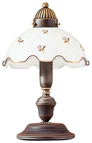 Kolarz 731.73.160 - Lampa stołowa NONNA 1xE14/60W/230V, motyw kwiatowy, różowe złoto