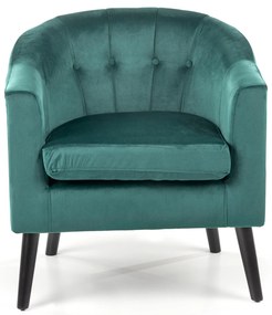 MARSHAL Fotel wypoczynkowy, Ciemny zielony, Klasyczny, Podłokietniki